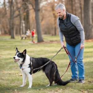 trained to walk on a leash