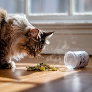 cat with catnip