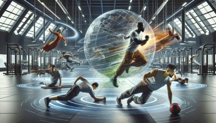 Individual executing planks, Russian twists, and medicine ball slams in a contemporary gym, enhancing stability and power.