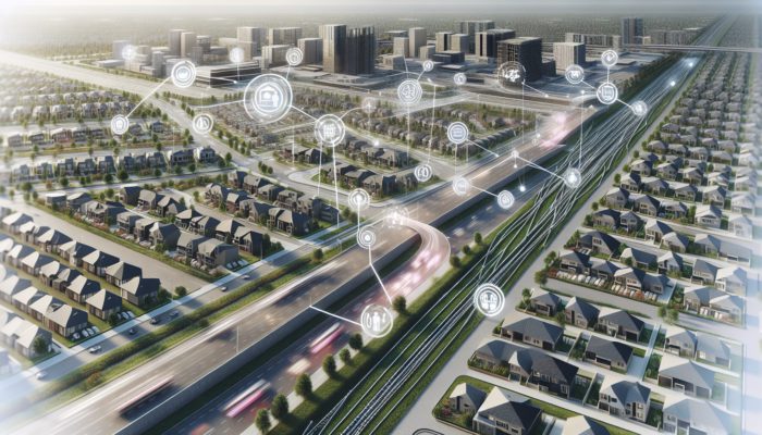 Aerial view of Boksburg's affordable neighborhoods featuring new roads and public transport developments, enhancing appeal for first-time buyers.