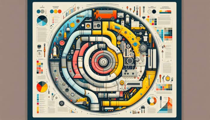Infographic illustrating duct cleaning services in New Westminster, showcasing the difference between clean and dirty ducts, tools, and service area map.